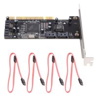 ภายใน PCI Sata สำหรับ Raid Controller การ์ดเอ็กซ์แพนชัน PCI ถึง4พอร์ต Sata Adapter Converter สำหรับเดสก์ท็อปพีซีรองรับ HDD SS