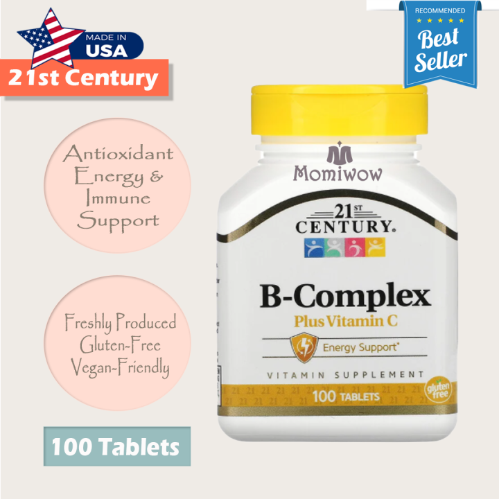 21st Century B COMPLEX PLUS VITAMIN C Energy Support Vitamin Supplement ...