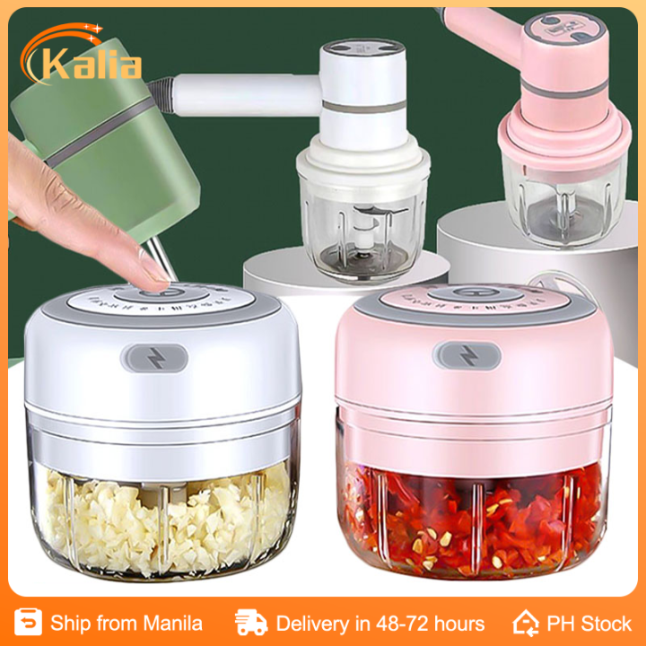 Food Grinder, Electric Mini Garlic Chopper, 350ml Visible Multifunctional  Detachable Food Processor, Meat Mincer for Ginger Spice Chili Meat green  with mixer 