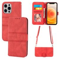 Lanyard Leather Wallet Flip Case For iPhone 11 12 13 14 Pro Max Mini X XR XS Max 7 8Plus Crossbody Strap Card Holder Phone Cover