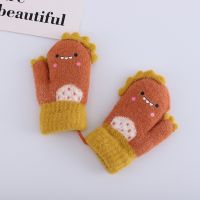 Bbabyme Childrens Wrapped Finger Gloves Cute Cartoon Soft Thicken Gloves