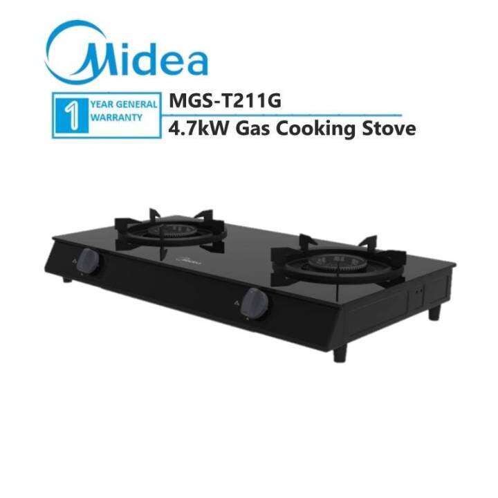 Midea 2 Burners Glass Stove Table Top Tempered Glass Dapur Gas MGST211G Lazada