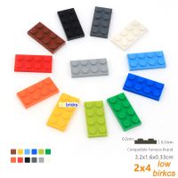 60pcs DIY Building Blocks Thin Figure Bricks 2x4 Dots Educational Creative Size Compatible With 3020 Plastic Toys for Children