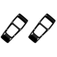 2X Car Glossy Black Rear Air Condition Vent Outlet Frame Anti-Kick Panel Cover Trim for Vezel -V 2021 2022