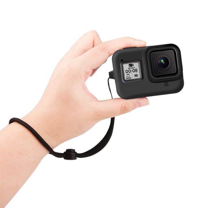 เคสซิลิโคนแบบนิ่มสำหรับ-gopro-hero-8-ปลอกคลุมทั้งหมดป้องกันสีดำสำหรับโกโปรพระเอก8กล้องแอคชั่นแคมเมราอุปกรณ์เสริม