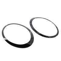 1Pair Gloss Black Headlight Trim Ring Decor for 2014-2019 S F55 F56 F57