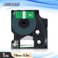 19mm 1805420 Tape For DYMO Rhino IND Vinyl Label 1805420 White on Green Label Tape For DYMO Rhino 4200 5200 6000 Label Maker