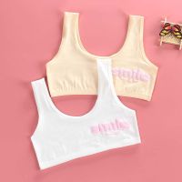 JINGUITANG ใส่สบาย น่ารัก เสื้อกั๊กแขนกุด Training Bra Tube Top Bra ที่มองไม่เห็น เด็กสาว Camisole เด็ก ชุดชั้นในวัยรุ่น Tank Crop Top Teen Girls Sports Bra