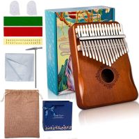 เปียโน Kalimba Thumb 17คีย์แบบพกพาของขวัญสำหรับผู้เริ่มต้นเล่นเปียโนนิ้วแบบ Mbira