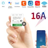 Tuya WiFi มินิ DIY สมาร์ทสวิทช์16A แสง APP ระยะไกล Timing การควบคุมแบบไร้สายรีเลย์โมดูลอัตโนมัติทำงาน Alexa Home