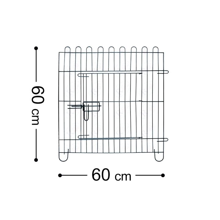 ronghui-คอกกั้นสุนัข-คอกพับได้-ขนาด-60x60-ซม-จำนวน-6-แผ่น-สีดำ-คอกสุนัข-คอกสัตว์เลี้ยง-dog-fence-ronghui-pet-house