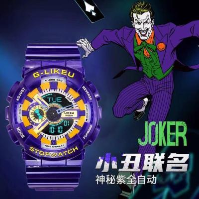 Hot Seller clown cool black technology electronic watch personality new concept multi-function mens waterproof student junior high school