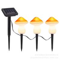 Solar Mushroom Plug-in Night Light Lawn Light Outdoor Waterproof Ground Patio Lamp for Garden Pathway Landscape Party Decoration