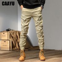 CAAYU Joggers Cargo Pants Men Casual Hiphop Multi-Pocket Male Trousers Sweatpants Streetwear Techwear Tactical Track Khaki Pants