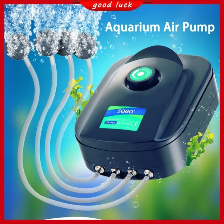 （COD）SOBO Aquarium Fish Tank Air Pump Oxygen Pump Adjustable Flow