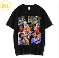 BIL  LIL BABY  แฟชั่นยุโรป T-shirt เสื้อคอกลมชาย เสื้อยืดใส่สบาย