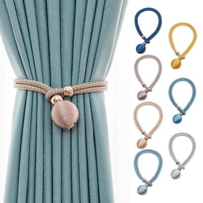 Strong Curtain Tiebacks Decorative Curtain Ties With Ball Beads High Quality Holder Hook Buckle Clip Curtain Rods Accessoires