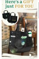 Starbucks กระเป๋า tote bag สีดำ