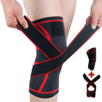 สนับสนุนเข่าป้องกัน Kneepad กระดูกสะบ้าหัวเข่ารองเข่าแรงดันยืดหยุ่นรั้งเข็มขัดสำหรับวิ่งบาสเกตบอลวอลเลย์บอล