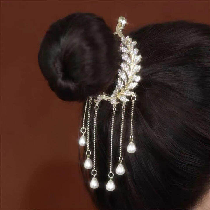 tassel-ponytail-holder-women-light-luxury-wheat-ears-hair-accessories-coiled-hair-hairpins-clip-crab-hair-claws