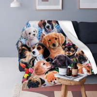 2023 newxzx blanket- Pugs And Kisses Quilt, Big Dark Eyes Of Pug Are Adorable Quilt Blanket Multiple styles （40x60inch/50×60inch/60×80inch） 40