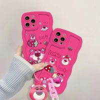 เหมาะสำหรับ iPhone 14เคสโทรศัพท์12pro ซิลิโคน Xs Max Strawberry Bear 7Plus เคสนิ่ม6S /Oppo A96 4G