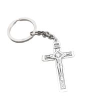 【LZ】✓✳✢  Jesus Cross Keychain para Homens e Mulheres Acessórios para Malas Cadeia de Jóias Suporte Cristão Religioso Presentes de Férias Frete Grátis Atacado