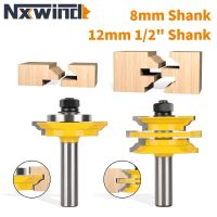 NXWIND 8MM 12MM 12.7MM Shank Recoverable Bead Glass Door Bit Set Router Bit เครื่องตัดมิลลิ่งงานไม้สําหรับไม้ Bit Face Mill