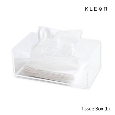 KlearObject Tissue Box-L กล่องใส่กระดาษทิชชู่ กล่องอะคริลิคใส กล่องทิชชู่แบบก้นเลื่อน กล่องทิชชู่รุ่นใส่แผ่นแบบยาว