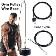 cw 1.5m 2.5m 3m Gym Pulley Steel Wire Rope 5mm Arm Strength Pull Down