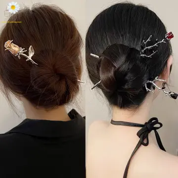 HAIR STICK HAIRSTYLES for medium hair  CHINESE HAIR STICK HAIRSTYLES   YouTube