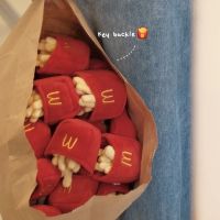 Detachable French Fries Burger Pendant Ins Cute Plush Doll Keychain Couple Friend 【AUG】