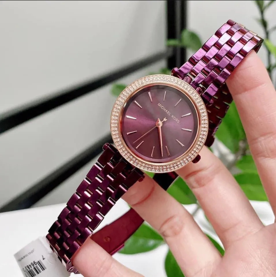 Michael kors clearance darci plum watch