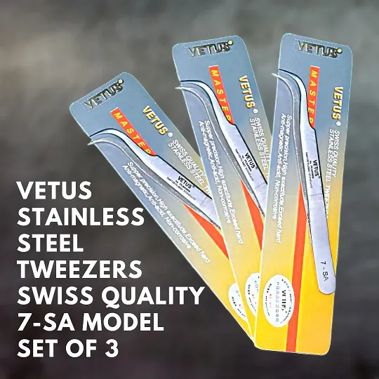 Vetus Stainless Steel Tweezer Swiss Quality 7SA Model set of 3 Lazada PH