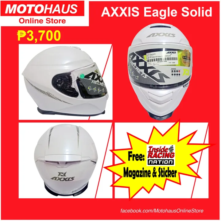 AXXIS Eagle SV Solid Full Face Dual Visor Helmet Lazada PH