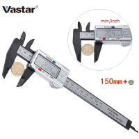 Vastar 150มม. คาลิเปอร์ดิจิทัลไฟฟ้า6นิ้วไมโครมิเตอร์หัวเลื่อนเวอร์เนียคาลิปเปอร์เครื่องมือวัดไม้บรรทัดดิจิตอลพร้อมแบตเตอรี่