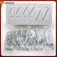 UMMEAX 555 Pcs 4ขนาด ชุดจัดประเภทสลักเกลียว เหล็กไร้สนิม แผ่นสังกะสีชุบ หมุดปักผม ทนทานสำหรับงานหนัก สลักบนแกน ระบบล็อคล็อค