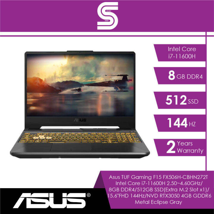 Asus Tuf Gaming Laptops F15 Fx506h Cbhn272t Metal Eclipse Gray Intel Core I7 11600h 250~4 9993