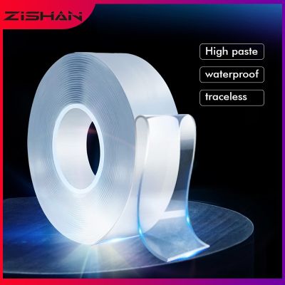1/2/3m x 20/30mm Nano Tape Double Sided Tape Transparent No Trace Reusable Waterproof Adhesive Tape Cleanable Home Gekkotape Adhesives  Tape