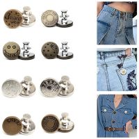 【cw】 Detachable Retro Metal Buttons Snap Fastener Pants Pin for Jeans Retractable Button Sewing-Free Buckles Perfect Fit Reduce Waist 【hot】