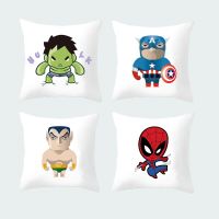 Cartoons Q version Marvel hero boy Pillow pillowcase sofa Childrens room Home Decoration Cushion cover Pillowcase 45X45cm