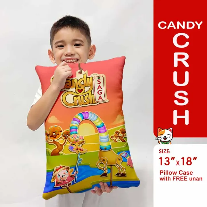 Candy Crush Pillow Big Size 18x28 inches with FREE GIFT set Lazada PH