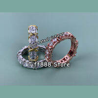 1: 1 original S925 womens wedding ring party Cross Diamond Ring fashion brand jewelry Festival gift