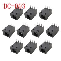 10Pcs Mini DC-003 DC Connector 3.5 x 1.3mm DC Power Female Jack 3 Pin Panel Mount Socket Plug Connectors Adapter 3.5x1.3mm Black