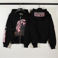 ❤❀[Spot]❤TRAVIS SCOTT Fujiwara Hiroshi Lightning TS Joint NBHD Tiger Zipper Long Sleeve Hoodie