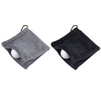 “：】、‘ 1Pc Golf Towel For Golfer Microfiber Golf Wet And Dry Amphibian Black With Hook Golf Ball Cleaning Towel With Retractable