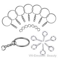 Hot Sales 150pcs Key Ring with Chain Split Jump Rings with Screw Eye Pins DIY Keychain Cheap Wholesale High Quality