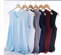 เสื้อกล้ามชาย เสื้อแขนกุดชาย คอวี พร้อมส่งจากไทย ระบายอากาศ ไร้ขอบ V Neck Sleeveless shirt ผ้าลื่น บางเบา8922