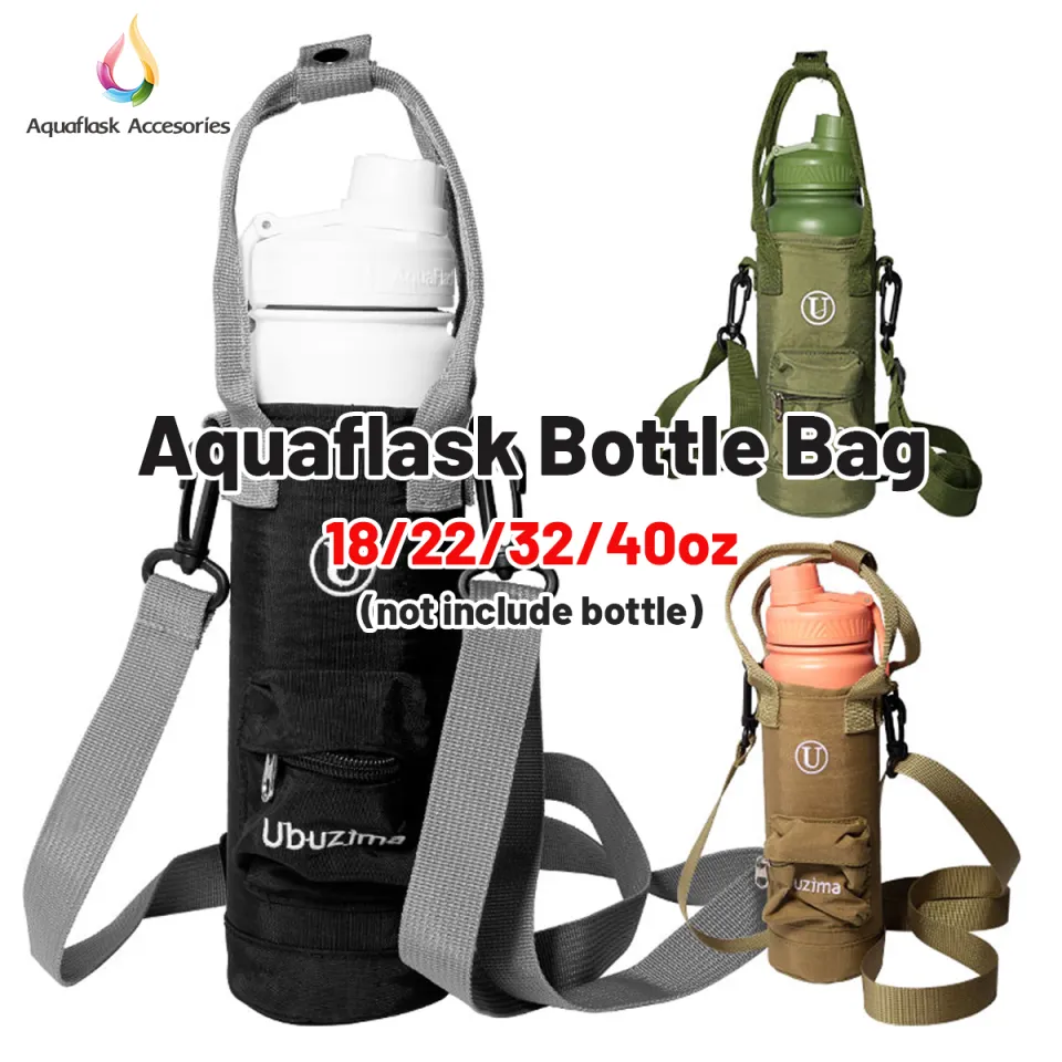 HEYSKAY Water Bottle Holder with Strap, Handle Strap Sling with Adjustable Shoulder Strap & Carabiner 12oz-40oz for Hydro Flask Water Bottle Sports