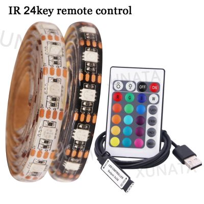 【LZ】 5V USB LED Strip Light 5050 RGB 16 Colors Waterproof Flexible Led Tape TV Backlights Color Changing with 24Key Remote Controller